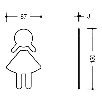 HEWI Symbol Frau 801.91.020 Poliammide colore n. 99 ( 3000206418 )