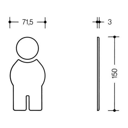 HEWI Símbolo hombre 801.91.010 Poliamida color nº 97 ( 3000206432 )