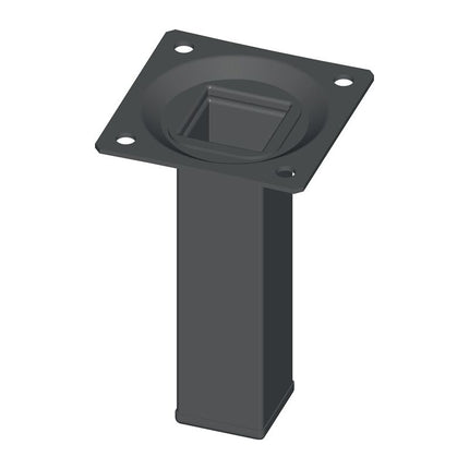 ELEMENT SYSTEM Pied de meuble noir RAL 9005 25 x 25 mm hauteur 800 mm ( 3000271214 )