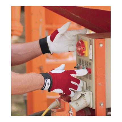 LEIPOLD+DÖHLE gloves Griffy size 10 red/natural colour ( 4000371103 )