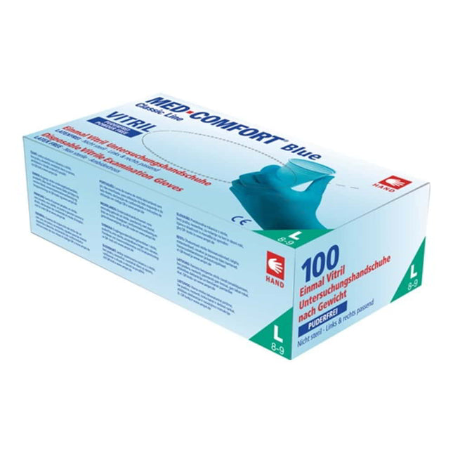 Rękawiczki jednorazowe AMPRI Med Comfort Blue Vitril rozmiar XL niebieskie ( 4000391105 )