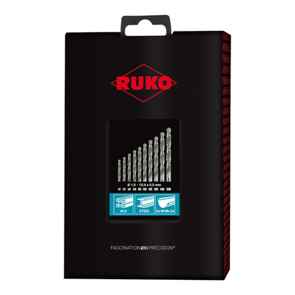 RUKO twist drill set DIN 338 type N nominal Ø 1-10x0.5 mm ( 4000600879 )