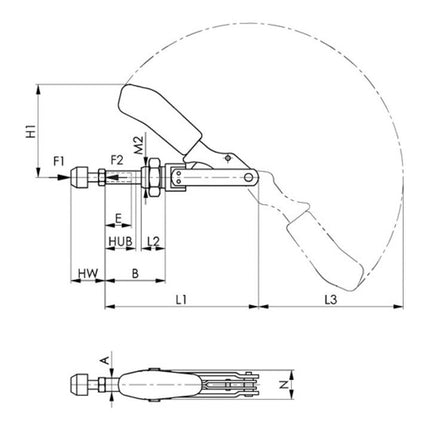 Tendeur de barre de poussée AMF n° 6840 taille 2 ( 4000604393 )