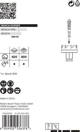 Sega a tazza BOSCH Expert per lamiera-Ø 20 mm profondità di taglio 5 mm ( 4000800268 )