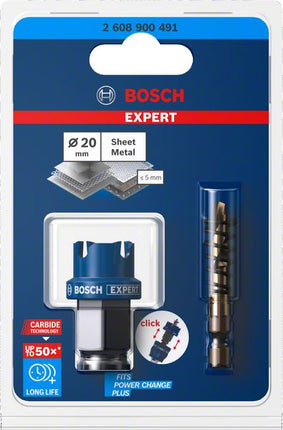 Sega a tazza BOSCH Expert per lamiera-Ø 20 mm profondità di taglio 5 mm ( 4000800268 )