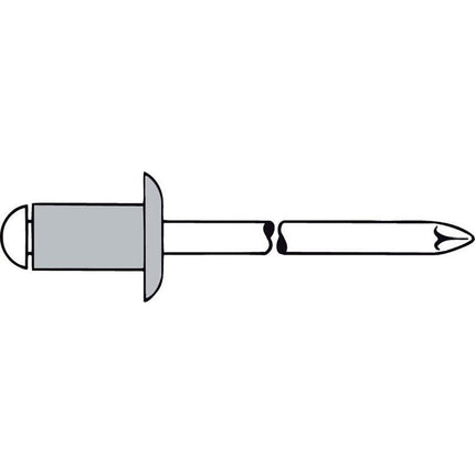 Rivetto cieco GESIPA Gambo del rivetto d x l 6 x 16 mm ( 4000813243 )