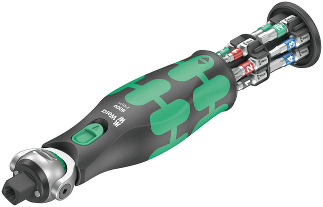 WERA Grzechotka obrotowo-zwrotna 8009 Zyklop Pocket Set 1 3/8 ″ + 1/4 ″ 72 zęby ( 4000822450 )