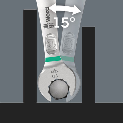 WERA llave fija doble Joker 6005 8 x 9 mm longitud 123 mm ( 4000823160 )