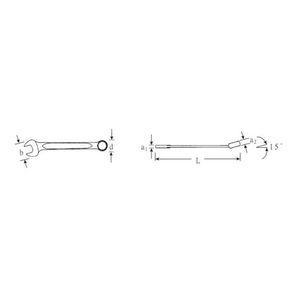 STAHLWILLE Combination spanner OPEN BOX 13 SW 6 mm Length 105 mm ( 4000826001 )