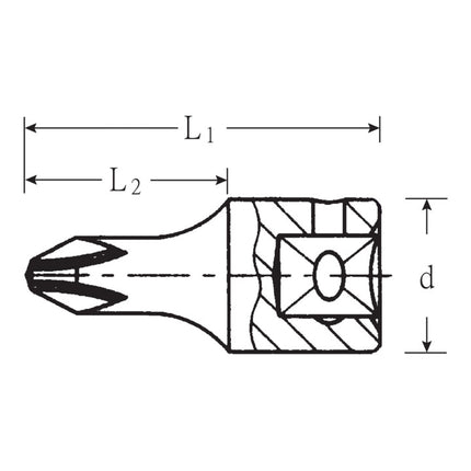 STAHLWILLE Socket 44 PZ 1/4 ″ PZD ( 4000826253 )
