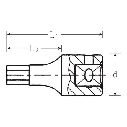 Toma hexagonal STAHLWILLE 44 K 1/4 ″ ( 4000826256 )