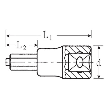 STAHLWILLE Presa 54 IC 1/2 ″ esagonale, con attacco ( 4000826411 )