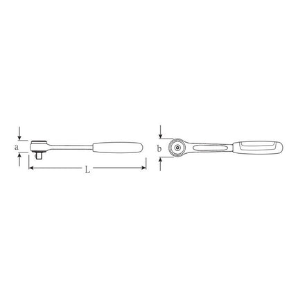 STAHLWILLE Cliquet réversible à levier 512 1/2 po. 36 dents ( 4000826433 )