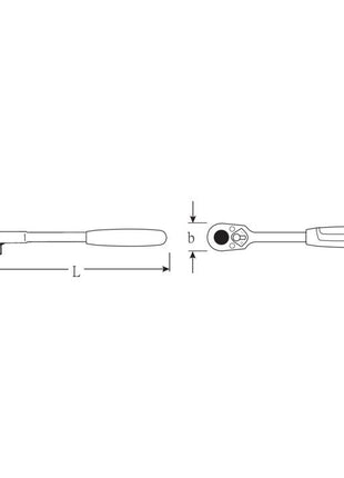 STAHLWILLE slip-on ratchet 522 1/2 ″ reversible ( 4000826438 )