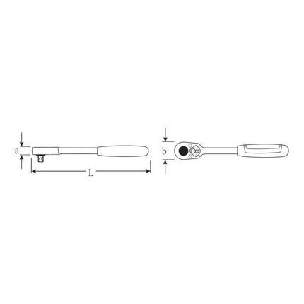 STAHLWILLE slip-on ratchet 522 1/2 ″ reversible ( 4000826438 )