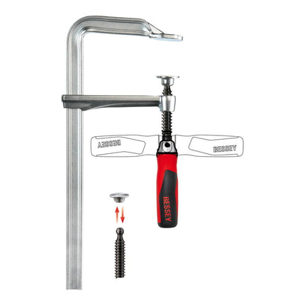 BESSEY all-steel screw clamp GZ-KG Clamping width 250 mm Projection 120 mm ( 4000831651 )