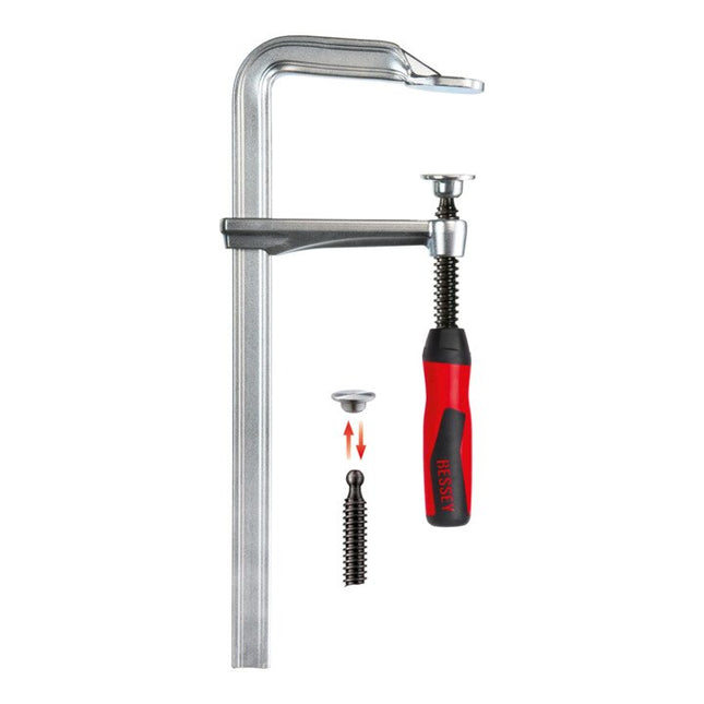 BESSEY Serre-joints tout acier GZ-2K envergure 160 mm col de cygne 80 mm ( 4000831780 )