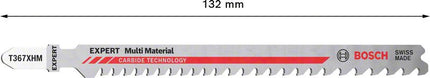 Lama per seghetto alternativo BOSCH Expert Multi Material T 367 XHM Lunghezza totale 132 mm ( 4000837475 )