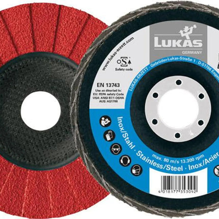 LUKAS Fächerscheibe V2 POWER CER Ø 125 mm Körnung 40 flach ( 4000840349 )