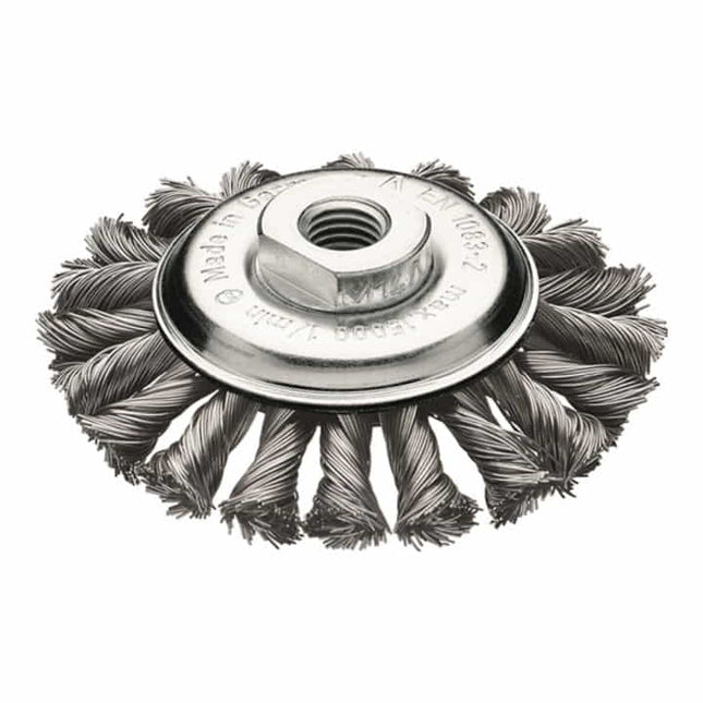 LESSMANN tapered brush Ø 115 mm M14 wire thickness 0.5 mm ( 4000840753 )