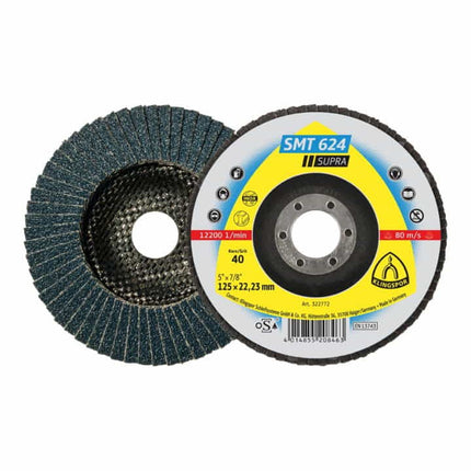 KLINGSPOR flap disc SMT 624 Supra Ø 125 mm grain size 40 12° conical ( 4000842314 )