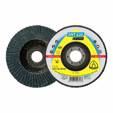 KLINGSPOR flap disc SMT 626 Supra Ø 115 mm grain size 40 6° conical ( 4000842835 )