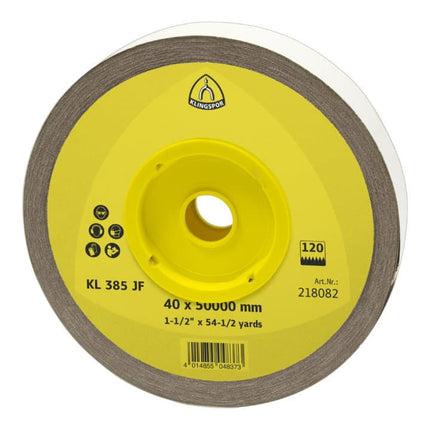 Rollo de tela abrasiva KLINGSPOR KL 385 JF 50 mm grano 100 ( 4000844451 )