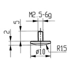 KÄFER measuring insert Ø 10 mm curved radius 15 ( 4000851638 )
