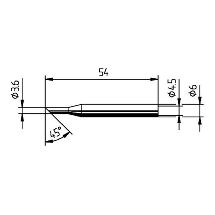 Punta per saldatura ERSA serie 162 smussata ( 4000872411 )