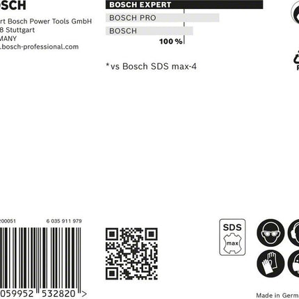 BOSCH hammer drill Expert SDS max-8X Ø 14 mm working l.400 mm l.540 mm ( 4000909892 )