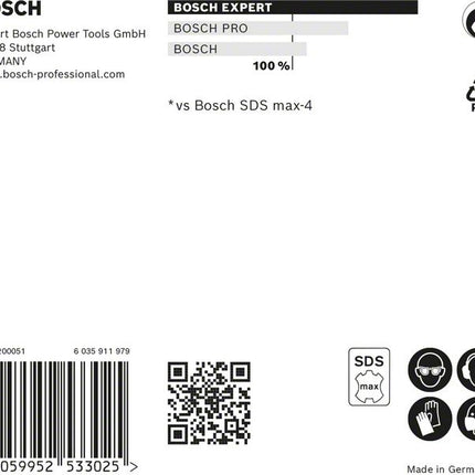 BOSCH martillo perforador Expert SDS max-8X Ø 20 mm trabajo l.200 mm l.320 mm ( 4000909903 )