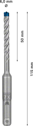 BOSCH martillo perforador Expert SDS-7X Ø 6 mm trabajo l.50 mm l.115 mm ( 4000909969 )