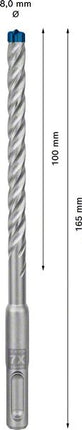 Trapano a percussione BOSCH Expert SDS-7X Ø 8 mm lavoro l.100 mm l.165 mm ( 4000909975 )