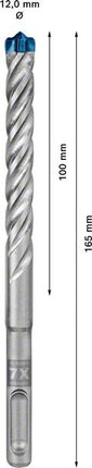 Trapano a percussione BOSCH Expert SDS-7X Ø 12 mm lavoro l.100 mm l.165 mm ( 4000909981 )