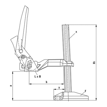 BESSEY machine table clamp clamping height 240 mm ( 4123740050 )