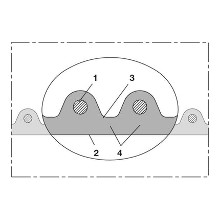 NORRES AIRDUC(R) PUR-INOX 356 FOOD-AS suction and delivery hose Inner Ø 50 mm Outer Ø 61.00 mm ( 4501402410 )