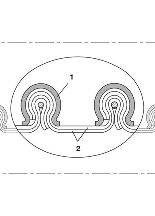 NORRES suction and blower hose CP PTFE_GLASS-INOX 471 100-102 mm 112.00 mm ( 4501403584 )