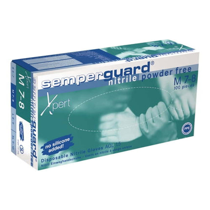 SEMPERMED Rękawiczki jednorazowe SEMPERGUARD NITRIL XPERT SEMPERMED rozmiar 8-9 niebieskie ( 8000140617 )