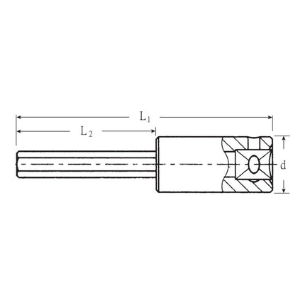 Inserto de llave de vaso STAHLWILLE 44 1/4″ 6 puntas (8000333136)