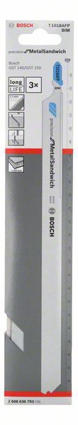 Hoja de sierra de calar BOSCH T 1018 AFP longitud total 250 mm ( 8000346066 )
