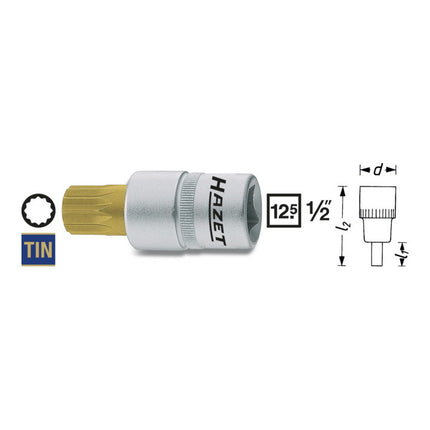 HAZET encaje 990-10 1/2 ″ multidentado interior ( 8000465945 )