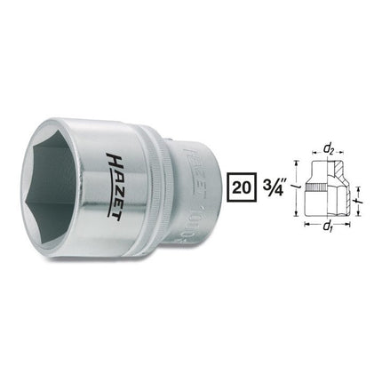 HAZET Steckschlüsseleinsatz 1000 3/4 ″ 6-kant ( 8000466305 )