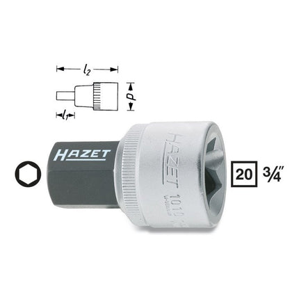 Toma hexagonal HAZET 1010 3/4 ″ ( 8000466339 )