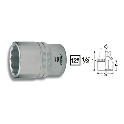 Gniazdo HAZET 900Z 1/2 ″ 12-kątne ( 8000466672 )