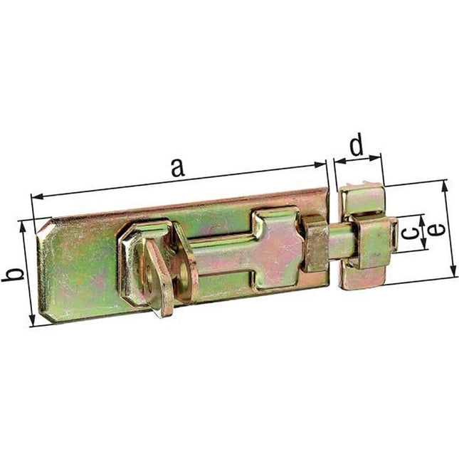 GAH Sicherheits-Schlossriegel Länge 80 mm Breite 35 mm ( 8002893476 )