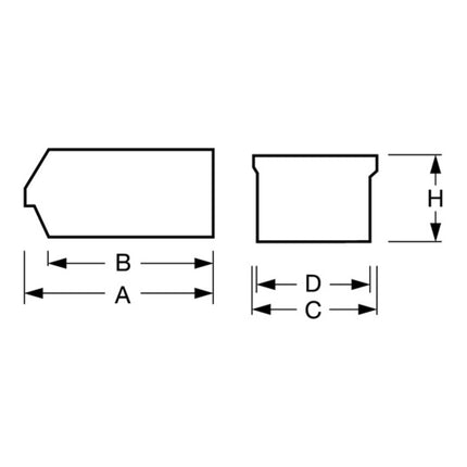 LA-KA-PE Boîte de rangement à ouverture frontale LK L85/65xl105xH45mm ( 9000449030 )