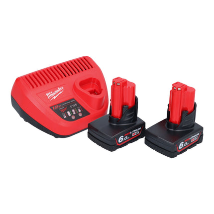 Milwaukee M12 PCG/400A-602 Pistolet akumulatorowy 12 V 400 ml + 2x akumulator 6,0 Ah + ładowarka