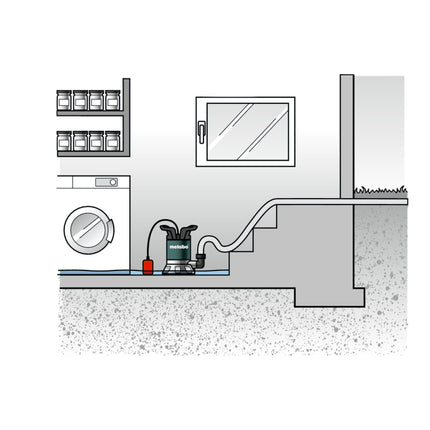 Metabo TP 12000 SI Pompe à eau claire immergée 600 W 11700 l/h 9 m ( 0251200009 )