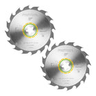 Festool HW 190x2.6 FF PW16 circular saw blade WOOD RIP CUT 2 pcs. ( 2x 492049 ) 190 x 2.6 mm 16 teeth for solid wood longitudinal cuts running towards the grain