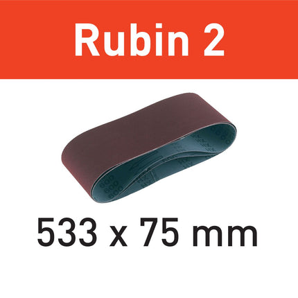 Festool L533X 75-P100 RU2/10 Schleifband Rubin 2 ( 499158 ) für BS 75